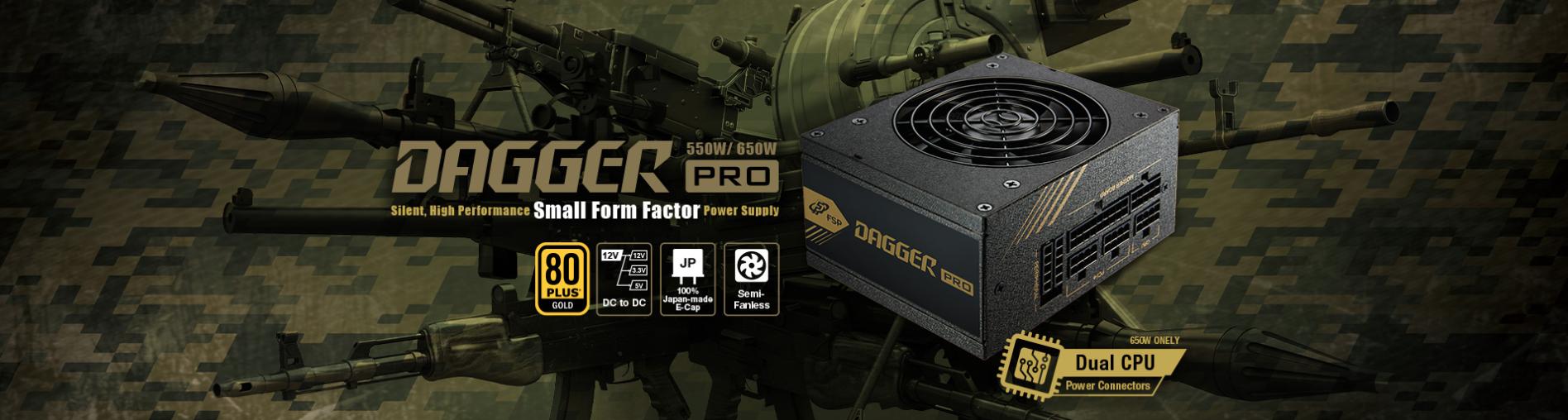 FSP Power Supply DAGGER PRO Series Model SDA2-650 - Active PFC (80 Plus Gold/Full Modular/Màu Đen/SFX) giới thiệu1